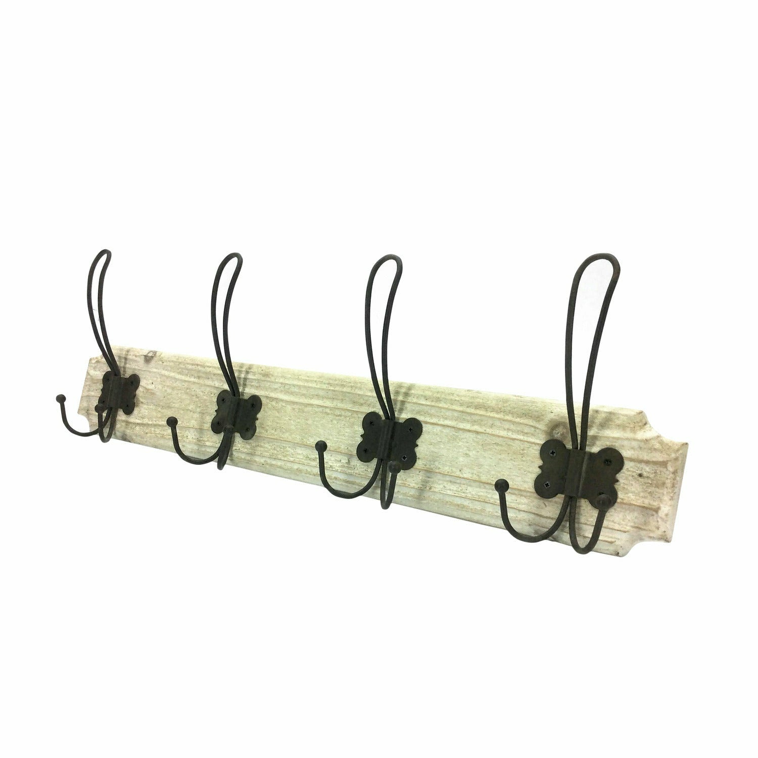 VESTIAMO CASA - Appendiabiti in legno naturale bianco 12 posti 60cm